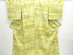 駒絽草花模様小紋着物